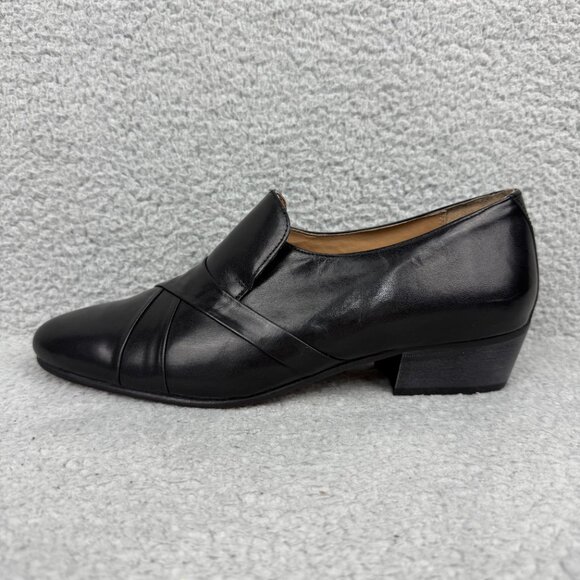 Giorgio Brutini Loafers Men 7 Shoe Black Bernard Leather Dress Slip On Vintage 1 - Picture 2 of 11